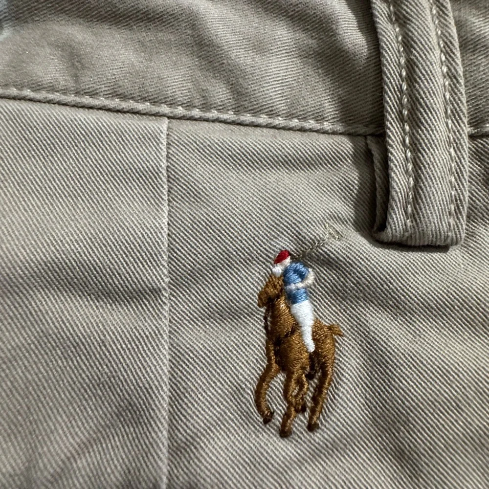 Embroidered Polo Khaki Pants
